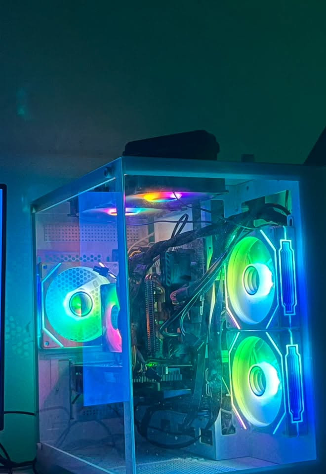 Intel core I510400f
Ram balck wolf ddr4 8x2 3200
M.2 nvme 128
1 tb hhd
Mb asus h510m-k
1050ti 4gb
White case 5 fan 3usb input
Ps rocket 500wWITH OVER 80% EFFICIENCY
يشغل كل اللعاب وحرارة جيدة وثابته بالنسبة للكرت والمعالج
ادزلك ياه حاضر مجرد نزل والعب
كراتين اغلب القطع موجودة
السعر 625
***********
