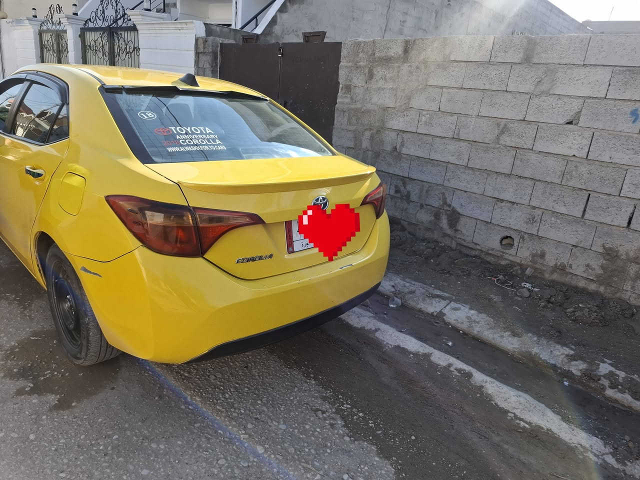 سلام عليكم  فقط بيع اخوان بدون مراوس ونقد فقط
كورلا موديل 2018 رقم بغداد موصفات LE 
كير محرك صدر تبريد تتدفئه دفتر بانزين بي  نقابه صفر 
سنويه خلصان صار شهر مشروع وطني تحويل مباشر ثاني يوم ضرر صفحه السكن ث قطع امامي تبديل فقط تصليح طرف شاصي السكن وضرر خلفي بي 
سياره جاهزه لبيع فقط السعر 127 وبي مجال 
الشراي يتصل *********** 
مكاني كركوك
