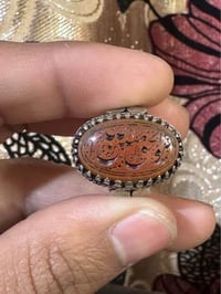 خاتم عقيق يماني • فضة ٩٢٥ • مقاس ١٨