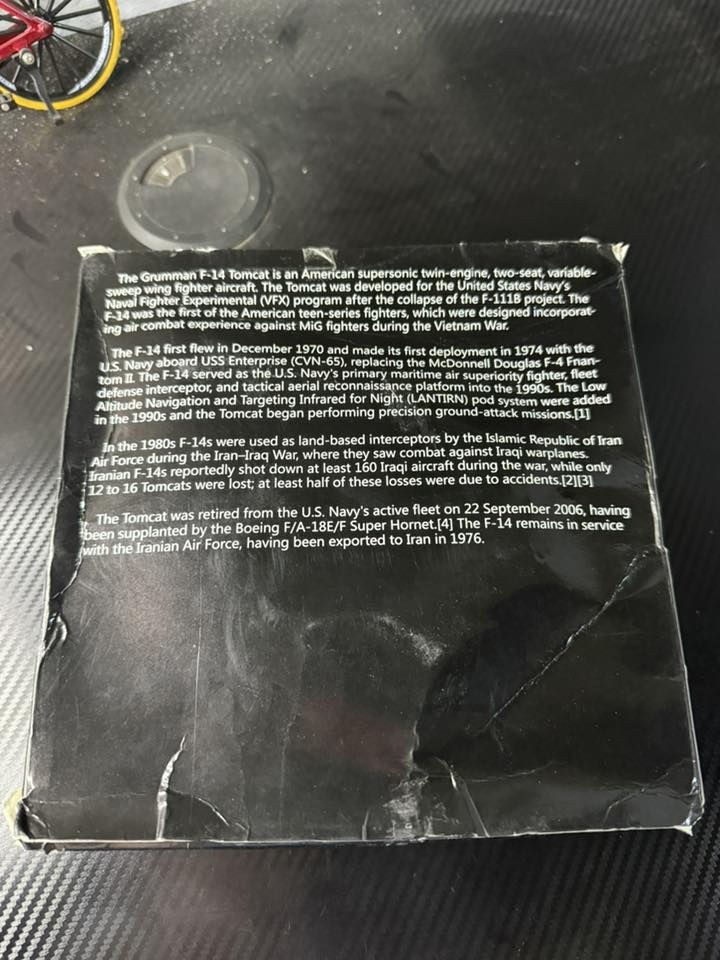 متوفر طاىرة حربية تومكات  F-14 حديد بالكامل  جديدة كبس وباقي التفاصيل موضحة بالصور على اول تم 50 الف ويا التوصيل


**إذا كنت صاحب هذا الإعلان وتريد حذفه لأي سبب، رجاءا أرسل رسالة إلى الدعم الفني**