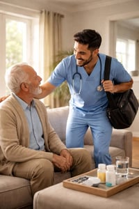 عندك مريض وميكدر يطلع من البيت وحاير بعلاجه و برعايته الطبية؟ عيادة ال...