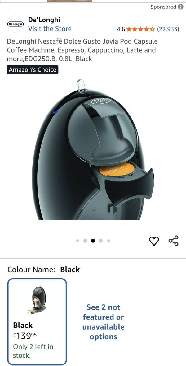 ماكنة قهوة delonghi تعمل على كبسولات dolce gusto نظيفة جدا صناعة اوربية سعرها ٧٥ الف


**إذا كنت صاحب هذا الإعلان وتريد حذفه لأي سبب، رجاءا أرسل رسالة إلى الدعم الفني**