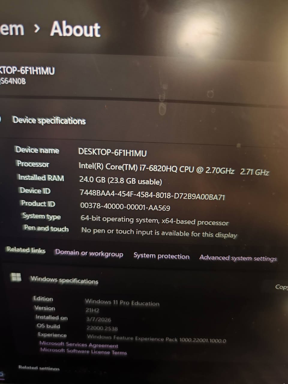 لينوفو P50 مستعمل 
معالج : Core i7 6820HQ
رامات : DDR4 24
كارت شاشة خارجي وداخلي 
الخارجي : Quadro m1000m 
الداخلي : Intel 530 
SSD 512 
الشاشة 60 هيرتز لاتدعم اللمس
الابتوب ممتاز للتصاميم والالعاب المتوسطة والخفيفة
السعر 475 الف وبي مجال بس للشراي 
للتواصل : ***********
