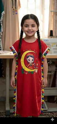 دشداشةرمضان بناتي خامةليكرافول على الفحص (ابسعرالبلاش )كروبين (1/4سنةس...