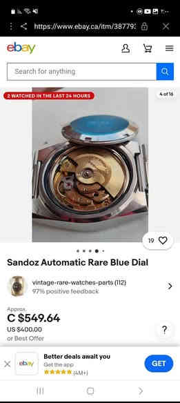 ساعه ساندوز سويسري اصلي فنتج 1965
اوتو  مع نصب نظافته فول مينا فيروزي 
ساعه كل شي اصلي بيه القطر 35
ساعه 25 حجر
صدكوني مجرد اهز الساعه تشتغل 
مرتين أو ثلاث مرات لبسته فقط لكن نويت ابيعه علمود بناء وبالعافيه على صاحب النصيب  
للبيع ***********
