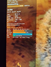 توفر كرت شاشة  gtx 1050ti 4gb gigabyte   تحت ضغط لمدة 10 دقايق حرارتة ...