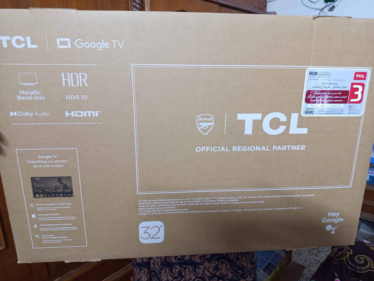 شاشه حجم 32 TCL نظام google اندرويد 
ادسمارت اخر تحديث جديد غير مستعمل ضمن الضمان  مع ستاند حائط جديد سعر بيع 150 الف سعر الجديده بالشركه 190 الف بغداد, العراق


**إذا كنت صاحب هذا الإعلان وتريد حذفه لأي سبب، رجاءا أرسل رسالة إلى الدعم الفني**