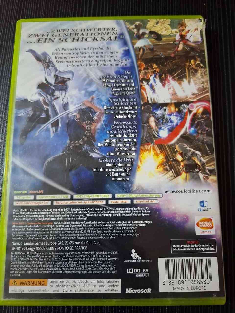 للبيع ..
لعبة سول كليبر كاملة ونظيفة 

سعر : ١٠ الف 
يوجد توصيل


**إذا كنت صاحب هذا الإعلان وتريد حذفه لأي سبب، رجاءا أرسل رسالة إلى الدعم الفني**