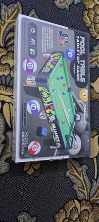 ميز بليارد حجم متوسط مع كامل ملحقاته  السعر 35 للتواصل:07724814056 يتو...