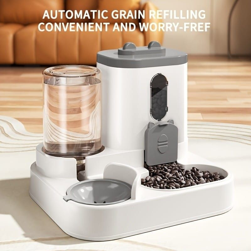 هذا المنتج عبارة عن جهاز تغذية وموزع مياه أوتوماتيكي للحيوانات الأليفة بتصميم 2 في 1. 
تصميم مريح: يتميز الجهاز بتصميم يجمع بين موزع مياه ووعاء للطعام، مما يوفر مساحة ويحافظ على نظافة المكان. 
التشغيل الذاتي: يعمل الجهاز بنظام الجاذبية أو التشغيل التلقائي دون الحاجة إلى بطاريات أو كهرباء في معظم الموديلات المشابهة. 
مراقبة سهلة: يحتوي على نافذة شفافة تتيح لك مراقبة مستوى الطعام والماء بسهولة لإعادة تعبئتهما في الوقت المناسب. 
مواد آمنة: مصنوع من مواد متينة وآمنة للحيوانات الأليفة، كما أنه سهل التنظيف
سعر 8000 فقط.


**إذا كنت صاحب هذا الإعلان وتريد حذفه لأي سبب، رجاءا أرسل رسالة إلى الدعم الفني**