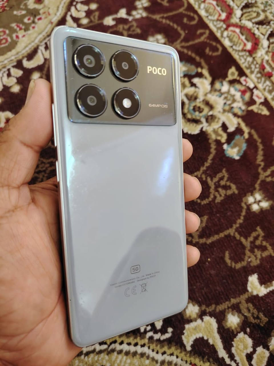 #للبيعPOCO X6 Pro 5G
​المساحة: ذاكرة داخلية ضخمة 512GB مع رام 12GB
​الشاشة: تجربة مشاهدة سينمائية وسلاسة فائقة في الألعاب.
​الكاميرا: تصوير احترافي بدقة 64MP مع تقنية الثبات البصري (OIS) 
السعر: 250 وقابل للتفاوض
العنوان: النجف قضاء المناذرة
للتواصل مراسلة الصفحة او الاتصال على الرقم ***********
#ملاحظة_بدوون_ملحقات

