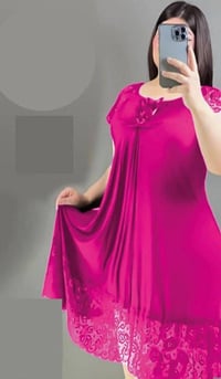 ثوب قصير • قماش فانيلة زبدة • فري سايز ٣٠-٦٠ كيلو