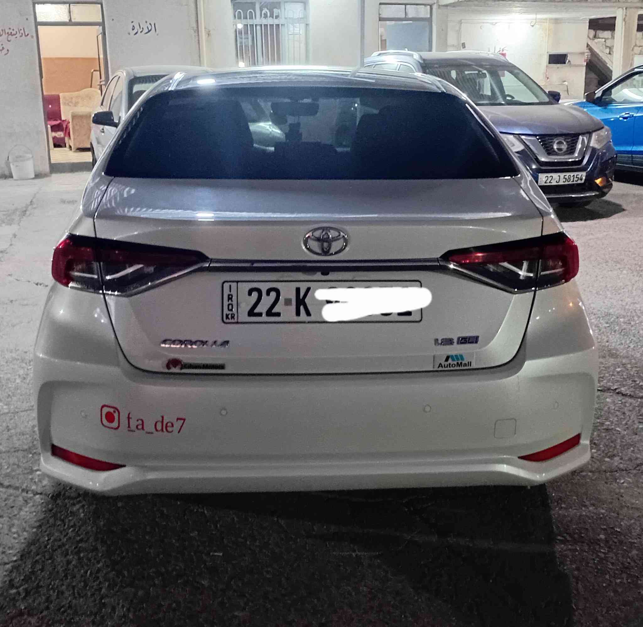 تويوتا..كورلا..٢٠٢٤ 
رقم أربيل 22 
هزه سنويه جديد 
محرك ١٨ دوش خليجي شركه ساز 
#السعر : ١٧٥ بيها مجال 
#العنوان: الموصل _ الحمدانية 
#الاتصال: *********** _ ***********
