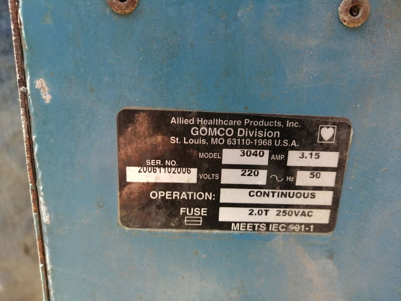 السلام عليكم
Allied healthcare
GOMCO MODEL 3040 MEDICAL ASPIRATOR
ماطورات فاكيوم صناعة أمريكي بحالة جيدة
سعر الواحد 75 الف
توصيل موجود
رقمي ***********
