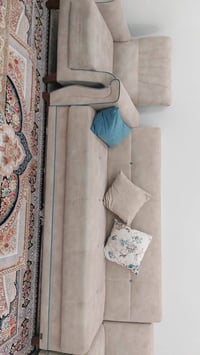 كنب ٨ مقاعد • ركن L • درج تخزين