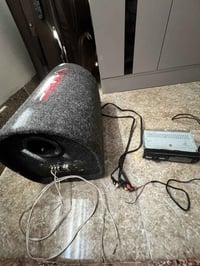 مضخم صوت ويا غراضه كامل هوه ول فيش صوته حيل عالي جهاز تحكم بل صوت سعره...
