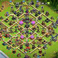 حساب تاون 16 ماكس مطورة تاون 17 ومطور بي شكم دفاعات وجيش تاون 17 باقي ...