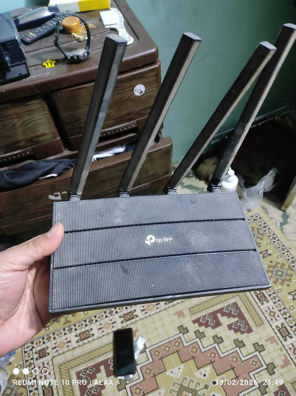 السلام عليكم
راوتر تبلنك 1900 ac
للبيع مكانه بغداد مدينة الصدر 
ملاحظة الراوتر يعمل فقط وايرليس يكنك ويوزع اشارة 
على راوتر اخر 
ضمان التكنيك 
بسعر 20 الف 
موبايل ***********
