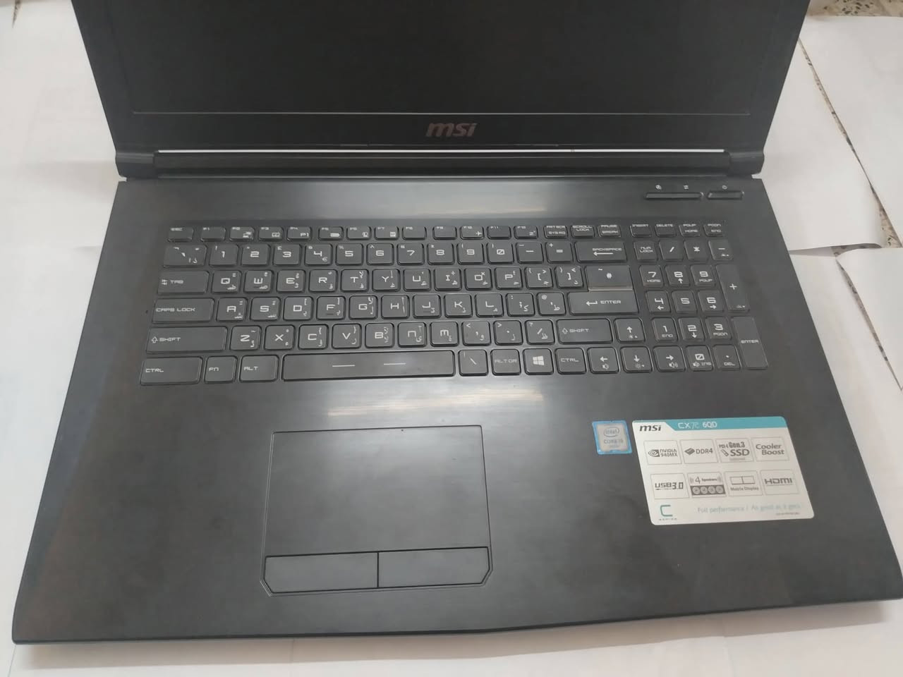 لابتوب للبيع msi 
كورد 5 الجيل 6
رام 12
هارد m2 256 ssd
المعالج فئة HQ
كارت شاشة خارجي Nvidia Geforce 940mx (2كيكا)
 كارت شاشة داخلي ( 6 كيكا)
المجموع الكلي (8  كيكا)
حجم الشاشة 17
البرامج الهندسية والعاب 
النظافة فول
السعر 350 الف قفل


**إذا كنت صاحب هذا الإعلان وتريد حذفه لأي سبب، رجاءا أرسل رسالة إلى الدعم الفني**