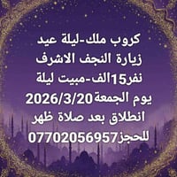 النجف الاشرف • مبيت ليلة • ٢٠/٣/٢٠٢٦