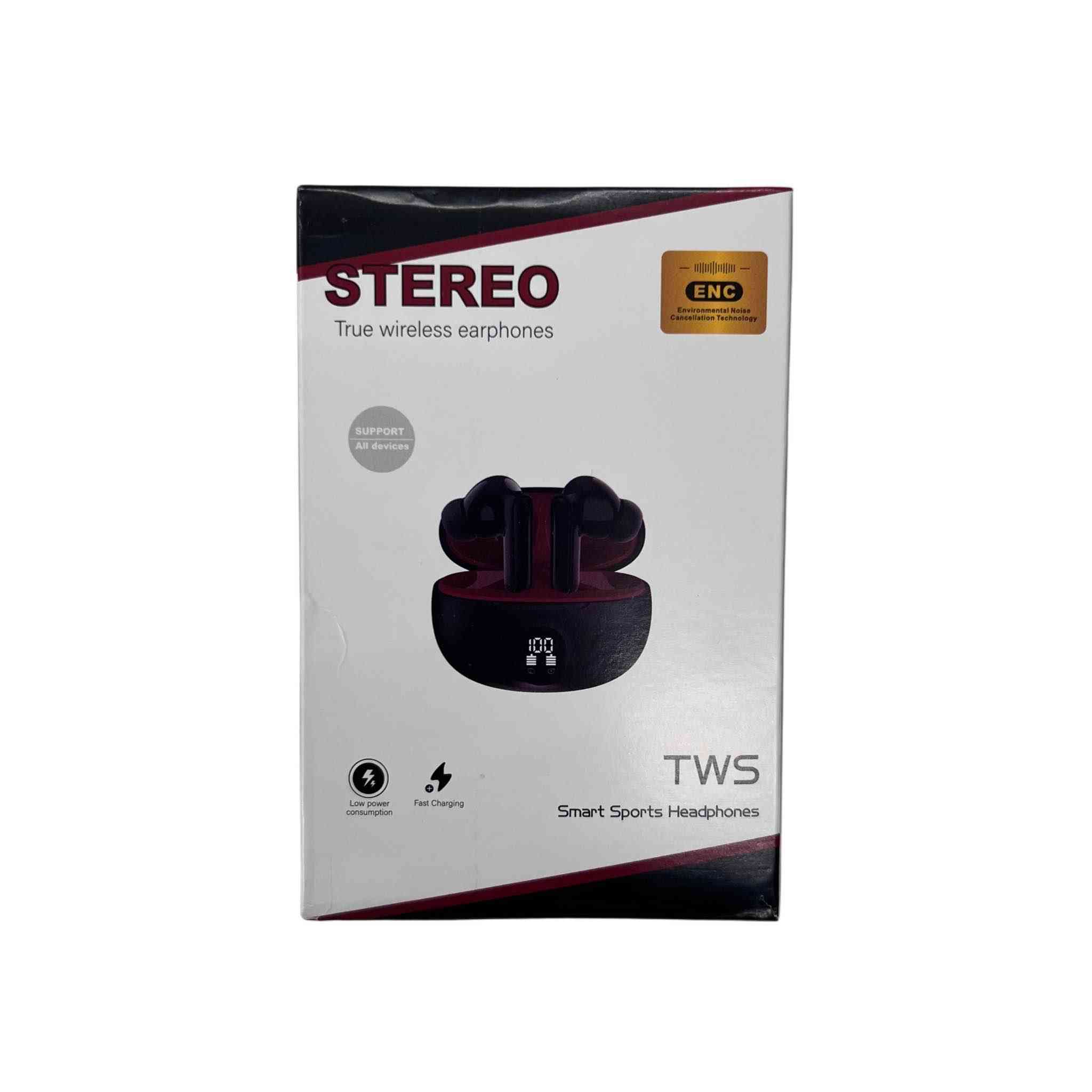 سماعات لاسلكية بتقنية البلوتوث مصممة للاستخدام اليومي والرياضي، توفر اتصال سريع وصوت ستيريو مع علبة شحن بشاشة رقمية لعرض مستوى البطارية.

• اتصال سريع (Quick Pairing) يسهّل ربط السماعات مع مختلف الأجهزة الداعمة للبلوتوث.

• تقنية ENC لعزل الضوضاء أثناء المكالمات لتجربة مكالمات أوضح.

• صوت ستيريو HiFi مع ميكروفون HD مدمج للمكالمات.

• اتصال مستقر بمدى يصل إلى أكثر من 10 أمتار.

• علبة شحن ببطارية 300mAh مع شاشة رقمية لعرض مستوى الشحن.

• تصميم مقاوم للغبار ورذاذ الماء مناسب للاستخدام اليومي والرياضة.

• نوع السماعة: True Wireless (TWS)
• إصدار البلوتوث: Bluetooth V5.4
• مدى الاتصال: أكثر من 10 متر
• سعة بطارية علبة الشحن: 300mAh
• سعة بطارية السماعة: 40mAh
• وقت تشغيل الموسيقى: أكثر من 4 ساعات
• وقت المكالمات: أكثر من 3 ساعات
• منفذ الشحن: Type-C
• مدخل الشحن: DC 5V / 300mA
• زمن الشحن: أقل من ساعتين

محتويات العلبة:
• سماعتان لاسلكيتان
• علبة شحن
• كابل شحن Type-C
• دليل الاستخدام (User Manual)

توصيل لبغداد وجميع المحافضات3 بغداد, العراق


**إذا كنت صاحب هذا الإعلان وتريد حذفه لأي سبب، رجاءا أرسل رسالة إلى الدعم الفني**