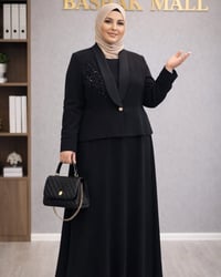 فستان و سترة براند  قماش دابول إيطالي درجة أولى 👍  قياسات : 48_50_52_5...