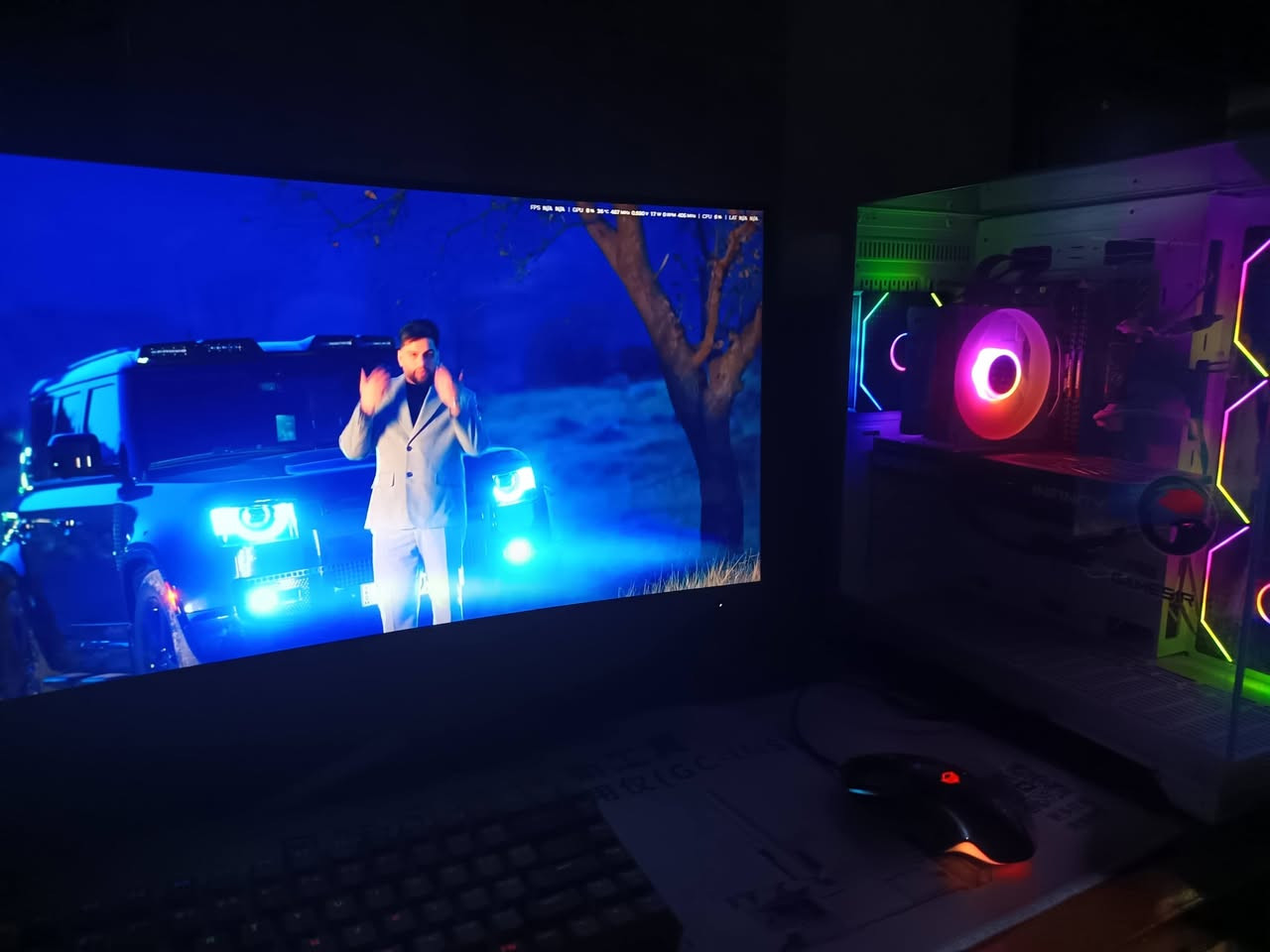 المعالج : i5 12400f 
كرت الشاشة : RTX 5060 Infinity 3 fan 
رامات : Corsair Vengeance ddr4 16g 3600mhz
الذاكرة : m.2 1t من ليكسر 3500 سرعتها
الماذبورد : H610m
الباور سبلاي :  GX750 750W برونز
مع ميز تفصال بارتفاع 80 عرض 150
مع يوبي اس FARBER ماوس كيبورد سماعة

شاشة 2K تشغل  165Hz
الشراب يدخل استفسار رقم ***********
واتساب
