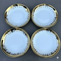 يوجد كراتين جملة صحون مذهب شعاعي الفي 6 ومناسف مذهب شعاعي قياس 30 سانت...