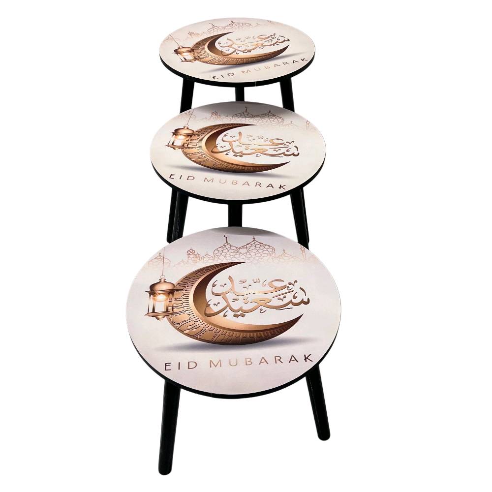 ✨ أجواء العيد تكتمل مع طقم طاولات ضيافة عيد مبارك!

3 طاولات دائرية أنيقة بتصميم إسلامي مزخرف تضيف لمسة فخامة وبهجة لبيتك 🕌
مناسبة للتقديم والديكور، ويمكن ترتيبها معًا أو بشكل منفصل حسب المساحة ✨

خيار مثالي لضيافة العيد ولمسة موسمية راقية