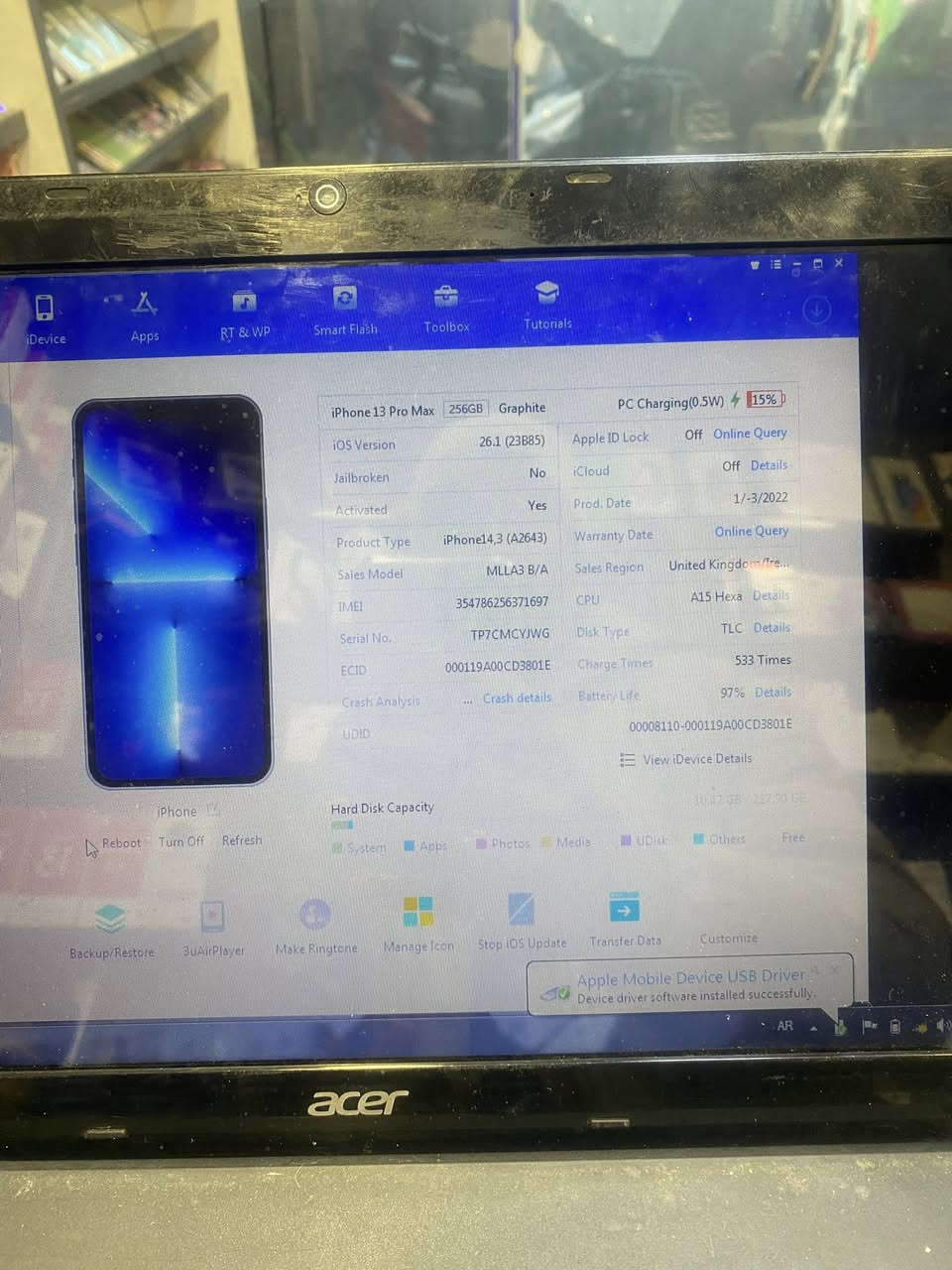 ايفون 13 برو ماكس اسود 
ذاكرة 256
بطارية 97
وتربووف ما مفتوح ضمان
نضافه100%
السعر 650
ايفون13 برو ماكس بحري
ذاكرة 256
بطارية92
وتربروف ما مفتوح ضمان
نضافه90%
السعر650
للتواصل ***********
الموقع سوق رمادي بفرع اسواق الاخرس
