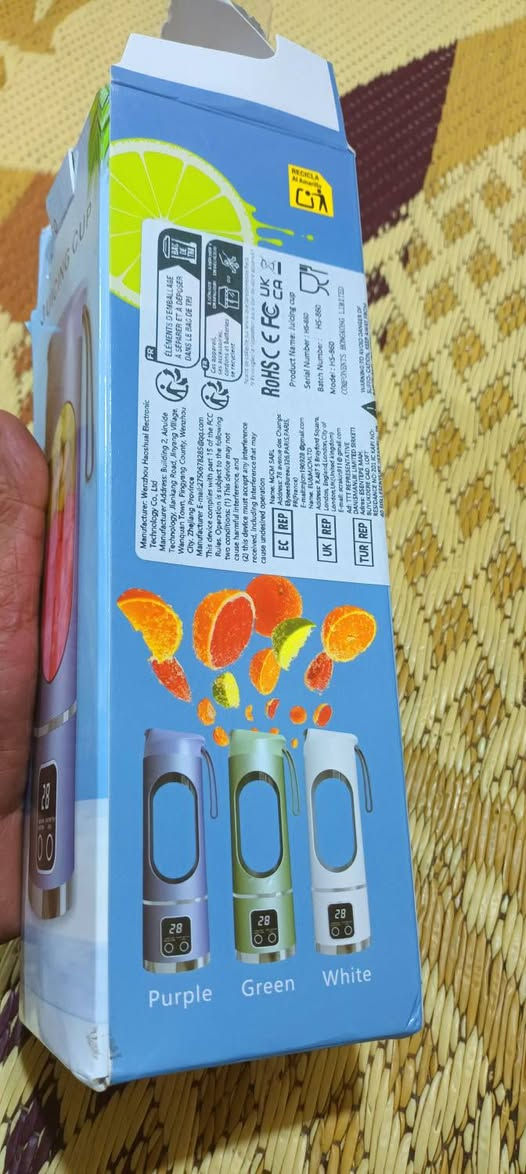 خلاط عصير سعة 450 مل للرياضيين
قابل لإعادة الشحن عبر منفذ USB، لصنع العصائر HS-860


**إذا كنت صاحب هذا الإعلان وتريد حذفه لأي سبب، رجاءا أرسل رسالة إلى الدعم الفني**