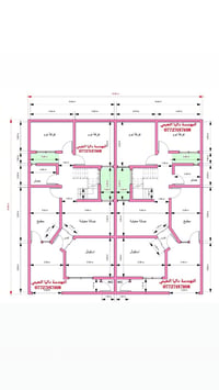مخططات معمارية + مخططات كهرباء  لمشتملات اثنين 🏠 لطلب التصاميم التواصل...