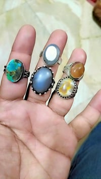 محابس فضة ٩٢٥ • فيروز نيشابوري • جزع يماني