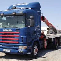 سكانيه البيع مديل 2001 مكينه نجكتر 420  كرين فاسي 9طن. 4سلايتات  حدادي...