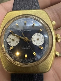 العريقة بليموث. بمينا مميزة زرقاء. وبيضاء كرونوكراف ساعة كل جديد قطر ٣...