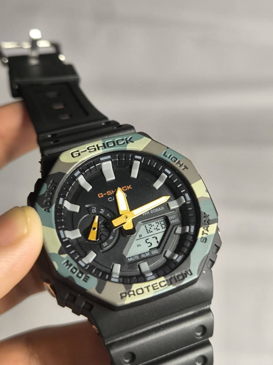 ساعة كاسيو جي  G-Shock GA‑2100
تحفة فنية
لمحبي العسكري والعملي
عرض مزدوج: عقارب أنالوج + شاشة ديجيتال
وظائف متعددة: منبه، توقيت عالمي، إضاءة
 خلفية واميال لامينوس
الساعة مقاومة للصدمات
 زجاج مقاوم للخدش ومقاومة للماء وغبار
سير ربر مريح للاستخدام اليومي والتمارين
وزن خفيف رياضي ومريح

السعر : 25 ع اول تم 
للحجز والاستفسار يرجى مراسلة الصفحه


**إذا كنت صاحب هذا الإعلان وتريد حذفه لأي سبب، رجاءا أرسل رسالة إلى الدعم الفني**