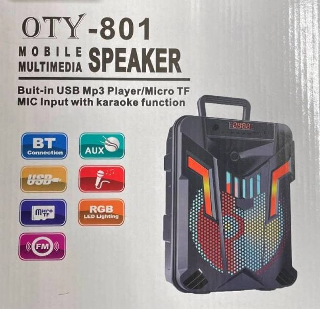 🎶 استمتع بالموسيقى… وعيش اللحظة!
مع سماعة OTY-801 المحمولة 🔊🔥
هل تبحث عن صوت قوي + تصميم عصري + سعر مناسب؟
هذه السماعة هي الخيار المثالي لك 👇
✨ أهم المميزات:
🔊 صوت قوي وواضح بحجم 8 إنش
📡 بلوتوث + USB + AUX + كارت ميموري
📻 راديو FM مدمج
🎤 مدخل مايك + نظام كاريوكي (غني واستمتع!)
💡 إضاءة RGB ملونة تعطي جو خرافي
🔋 بطارية قابلة للشحن تدوم لفترة طويلة
🧳 سهلة الحمل – خذها وياك لأي مكان
🎉 مناسبة للحفلات، الطلعات، السفر وحتى الاستخدام اليومي!
💥 لا تفوت الفرصة – الكمية محدودة!
📩 راسلنا الآن واحجز سماعتك بأفضل سعر

اضغط على الرابط وتابع الصفحة حتى لا يفوتك أي عرض
👇
رابط الصفحة هنا
https://www.facebook.com/share/1ExvAXYs6k/

العنوان (مكتب اندرويد) موصل حي الميثاق -
بداية صعود لشارع مكة - مقابل جامع البر الرحيم  
للاستفسار
اسيا /  ***********
زين /   ***********
كورك / ***********
