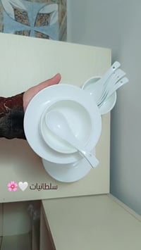 طقم سلطانيات • أبيض • ٦ قطع