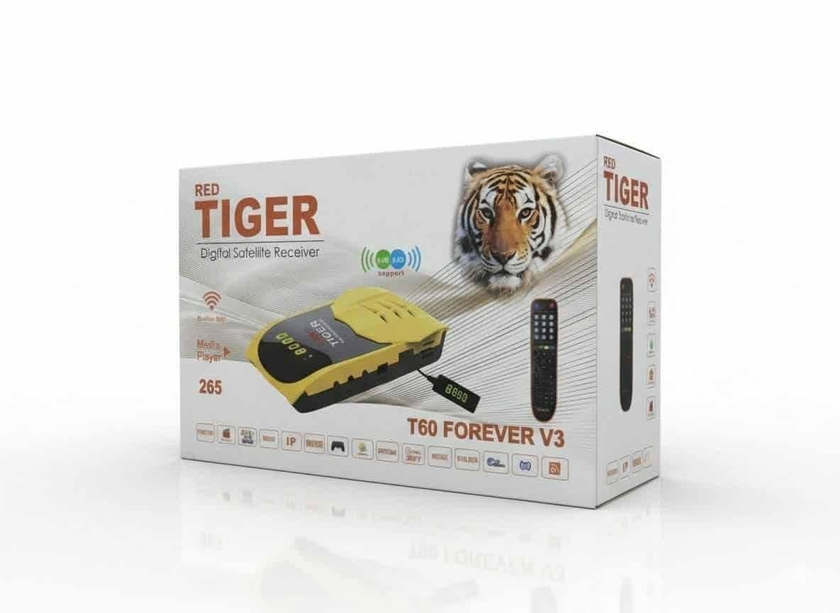 🔥📡 توفر من جديد لدى  معرض النرجس للستلايت 📡🔥
🐯 جهاز تايجر T60 FOREVER V3 – الإصدار الثالث
✨ الجيل الجديد من العملاق تايجر ✨
💪 قوة أداء | سرعة استجابة | تصميم أنيق وعصري
━━━━━━━━━━━━━━━━━━━
📦 المواصفات الفنية:
🔹 دقّة عرض Full HD 1080p – صورة واضحة ونقيّة 🎯
🔹 يدعم تقنية H.265 HEVC لعرض أفضل وبأقل استهلاك 📡
🔹 واي فاي داخلي 2.4G بدون أي قطعة إضافية 📶
🔹 واجهة استخدام سهلة وسريعة ⚡
🔹 شاشة رقمية أمامية LED لعرض القنوات 🔢
🔹 يدعم تطبيقات: IPTV / YouTube / Xtream / Stalker / Apollo / Swift Streamz 📺
🔹 تحديثات مستمرة من فريق FOREVER 🔄
🔹 تصميم أنيق وصغير يناسب جميع الأماكن 🖤
━━━━━━━━━━━━━━━━━━━
👑 يدعم نظام VIP المميز 👑
━━━━━━━━━━━━━━━━━━━
🎁 الاشتراكات المرفقة:
🐍 COBRA IPTV – 15 شهر
🦇 BATMAN – 24 شهر
🐯 BIGO – 10 سنوات 😱🔥
🌐 VIRA IPTV – 15 شهر
🍋 MANGO 4K – 15 شهر
📺 ALEX TV – 15 شهر
🚀 APOLLO – 12 شهر
📡 FOREVER TV – 12 شهر
🎬 SHOW SAFE – 12 شهر
📦 MY BOX – 12 شهر
🔑 سيرفر APOLLO IKS لمدة 12 شهر
━━━━━━━━━━━━━━━━━━━
💥 مميزات إضافية:
✅ سرعة فائقة في التنقل بين القنوات ⚡
✅ تشغيل القنوات المشفّرة وملفات IPTV 🔓
✅ استقبال قوي وثابت لجميع الأقمار 🛰️
✅ دعم فني وصيانة مستمرة 🛠️
━━━━━━━━━━━━━━━━━━━
📍 متوفر الآن لدى معرض النرجس للستلايت
📞 للطلب والاستفسار: ***********
✨ لا تفوّت الفرصة – الكمية محدودة 🔥

