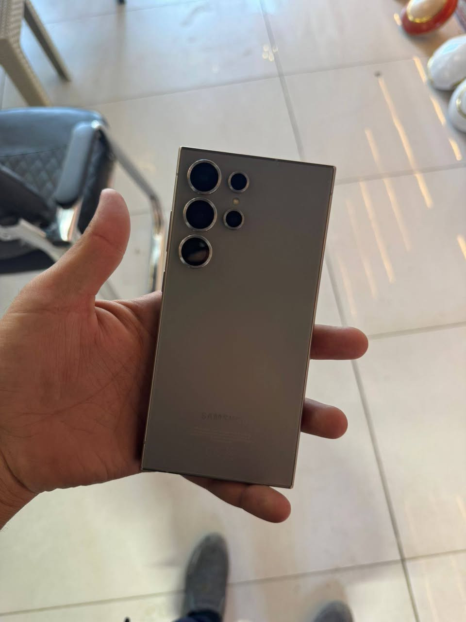 سامسونج أس الترا24لون تيتانيوم اللبيع
1_ لون _ تيتانيوم

2_نضافي👌 %100

3_ذاكره 🧠 256

4_عشوائية 12

5_البطارية 🔋 5000

السعر خاص رجاءاً  الي مو شراي  🙅‍♀️ لا يدخل خاص عنوان النجف الشرف خادم  الطيبين رقم الهاتف 📱 ***********🥵❤️
