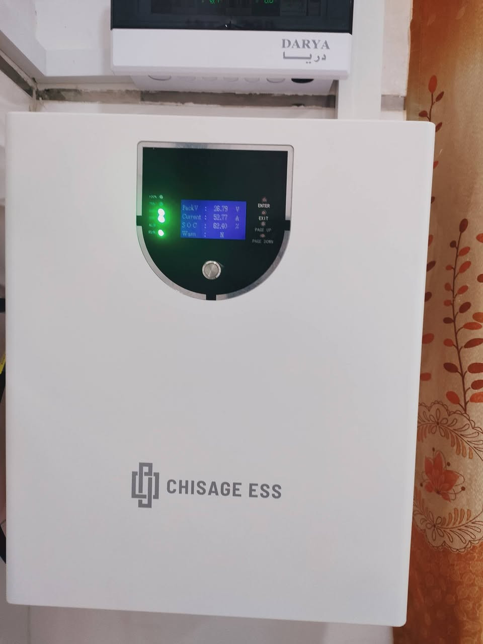 📍جلولاء_حي الخضراء
تم تنصيب طاقة شمسية (ماركة شيساج العالمية)
بقدرة10امبير نهاري☀️ 8امبير ليلي🌖

تتكون المنظومة من انفيرتر بقدرة3.5 kw✅
وبطارية بقدرة 8 kw✅+بورد سيطرة متكامل✅
مع هيكل حديد مغلون لالواح شركة لونجي عدد 5✅

ضمان البطارية 5سنوات حقيقية✅✅
ضمان الانفيرتر 2سنوات حقيقية ✅✅

للتواصل :
*********** المهندس صالح الحربي
*********** محمد صالح الحربي
