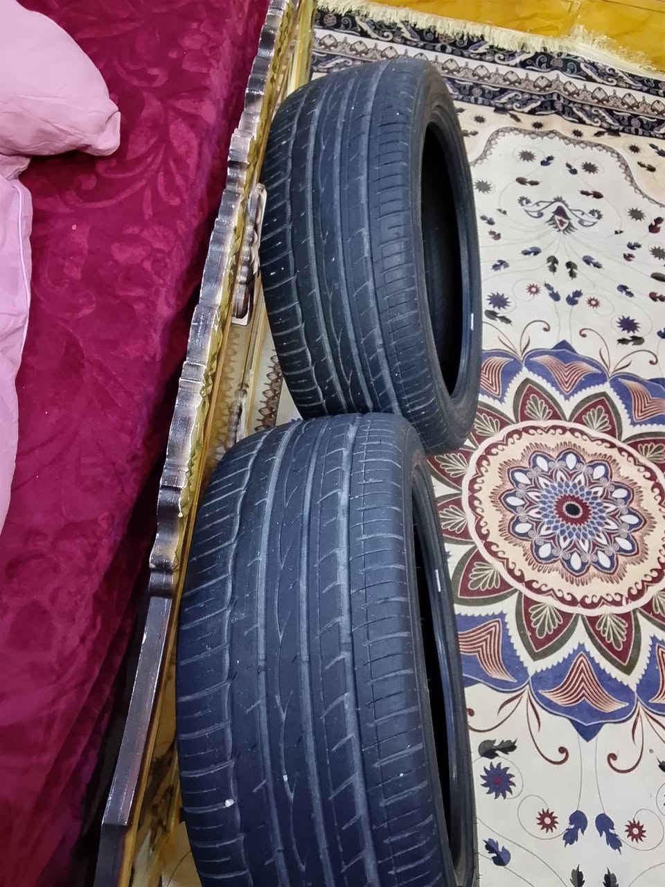 السلام عليكم شباب تايرات النتره زيرو انتاج 225 بس واحد بي فتيله ونطيك ضمان بيهن يرهمن بس لنتره لشكل لجديد هاذه رقمي بي واتساب بس*********** قيم بل ليرضه بي الله واني خادم
