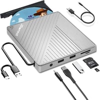 DVD خارجي • USB-C 3.0 • قارئ SD/TF