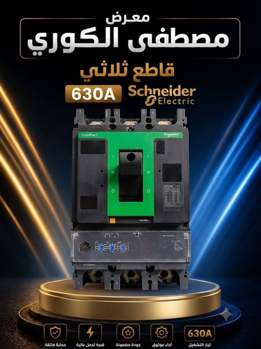 قواطع ثلاثية شنايدر 630A و 400A
اصلي ونظافة خير من الله 
للستفسار الاتصال على الرقم 
***********
***********
***********
او مراسلة الصفحة مصطفى الكوري
