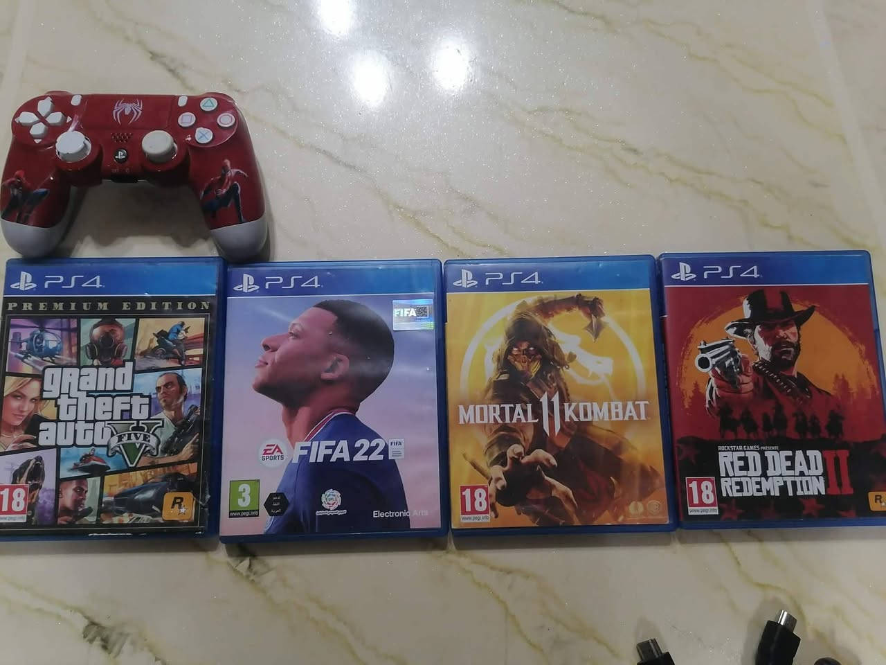 السلام عليكم
بلي فور 4 (سلم) للبيع بي يدة وحده 4اقراص والالعاب الي داخل البلي 3
الاقراص 
RED DEAD REDEMPTION2
MORTAL KOMBAT 11
GTA5
FIFA22 
اما الالعاب الي داخل البلي هي

efootball بيس 2025
فورتنايت 
روبلوكس

مساحته 400 كيكا
ويا قاعده شحن تشحن يدتين سوه
جهاز نضيف ومامفتوح  
السعر 300 وبي مجال 
التواصل خاص


**إذا كنت صاحب هذا الإعلان وتريد حذفه لأي سبب، رجاءا أرسل رسالة إلى الدعم الفني**