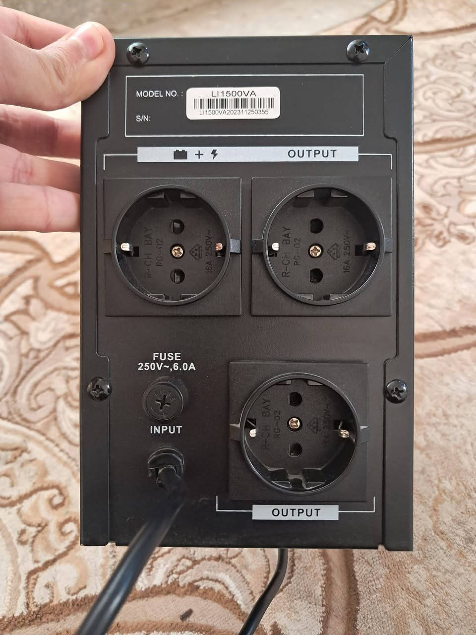 السلام عليكم 
يو بي اس ماركة Lion
1500va
جميع المعلومات مكتوبة بالورقة البيضا 
السعر ب70 وبي مجال 
يوجد توصيل لجميع المحافظات 🚛 
للتواصل خاص او ***********
