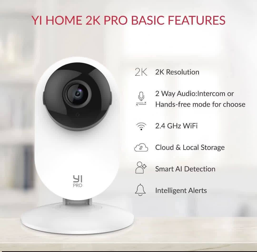 *الأمان الذكي مع YI 100080p Home Camera* 
العنوان: راحتك وراحة عائلتك تبدي من YI Home 2K Pro! 🏠🛡️
ليش تختارين هذي الكاميرا بالذات؟
 لأنها مو مجرد كاميرا مراقبة، هي "عين ذكية" داخل بيتج
📍وضوح خيالي:  تصوير بدقة عالية Full HD (1080p) دقة 2K تخليج تشوفين أدق التفاصيل وكأنما إنتي بالمكان.

📍عدسة واسعة الزاوية (تقريباً 112 درجة) لتغطية مساحة كبيرة من الغرفة بقطعة واحدة

📍تسمع وتتكلم: بفضل ميزة 2-Way Audio، تكدرين تحجين ويا أطفالج أو الموجودين بالبيت وتسمعيهم بوضوح عالي.

📍الرؤية الليلية: مزودة بمستشعرات الأشعة تحت الحمراء (IR) التي تعمل تلقائياً في الظلام، لتوفر رؤية واضحة حتى في العتمة التامة.

📍كشف بكاء الطفل (Baby Crying Detection): ميزة متقدمة ترسل لك تنبيهاً فورياً إذا التقطت الكاميرا صوت بكاء طفل، مما يجعلها مثالية لمراقبة غرف الأطفال.

📍ذكاء اصطناعي (AI): الكاميرا ذكية بما يكفي حتى تميز بين حركة البشر وأي حركة ثانية، يعني التنبيهات اللي توصلج على الموبايل حقيقية ومهمة.

📍التطبيق: يتم التحكم بها عبر تطبيق YI Home (متوفر للأندرويد والأيفون)، حيث يمكنك مشاهدة البث المباشر من أي مكان في العالم.
📍تشتغل وية Alexa: إذا عندج شاشة سمارت، بس كولي "أليكسا شو فيني غرفة الطفل" وراح يظهر البث فوراً.
📍تخزين آمن: تكدرين تستخدمين ذاكرة (SD Card) يدعم حتى 128 جيجابايت لتسجيل الفيديو محلياً. أو التخزين السحابي حتى فيديوهاتج تبقى محفوظة


**إذا كنت صاحب هذا الإعلان وتريد حذفه لأي سبب، رجاءا أرسل رسالة إلى الدعم الفني**