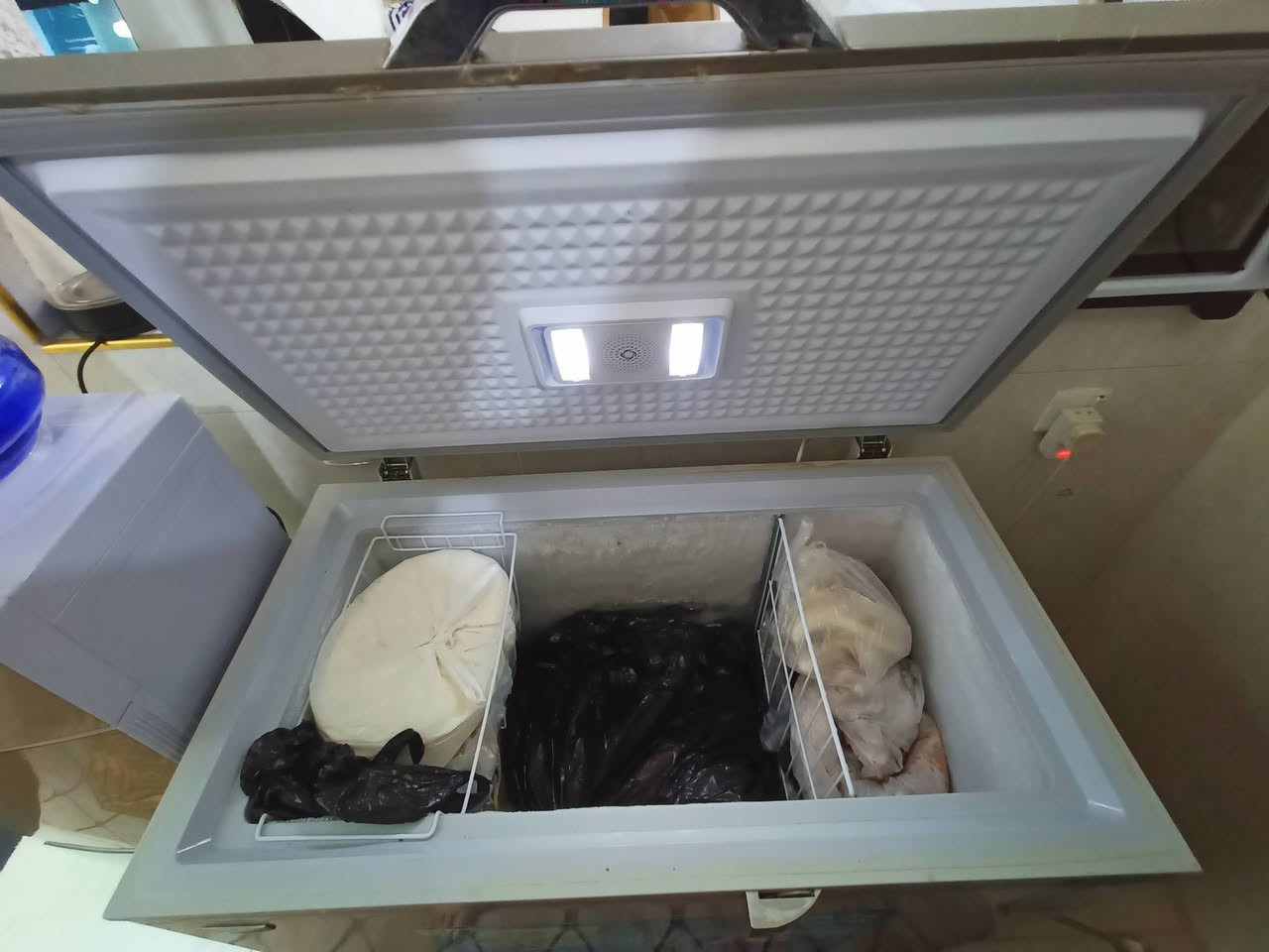 غراض بيت للبيع
مجمدة  شينون 150 ع فحص بشرط مامصلحة 

ثلاجة توشيبا  150 ع فحص 

طباخ 30 الفرن شغال 

كاونتر 400 2متر + سنك متر الله شاهد احطاطة وبعدة جديد لاكسر ولاشخط 

***********
