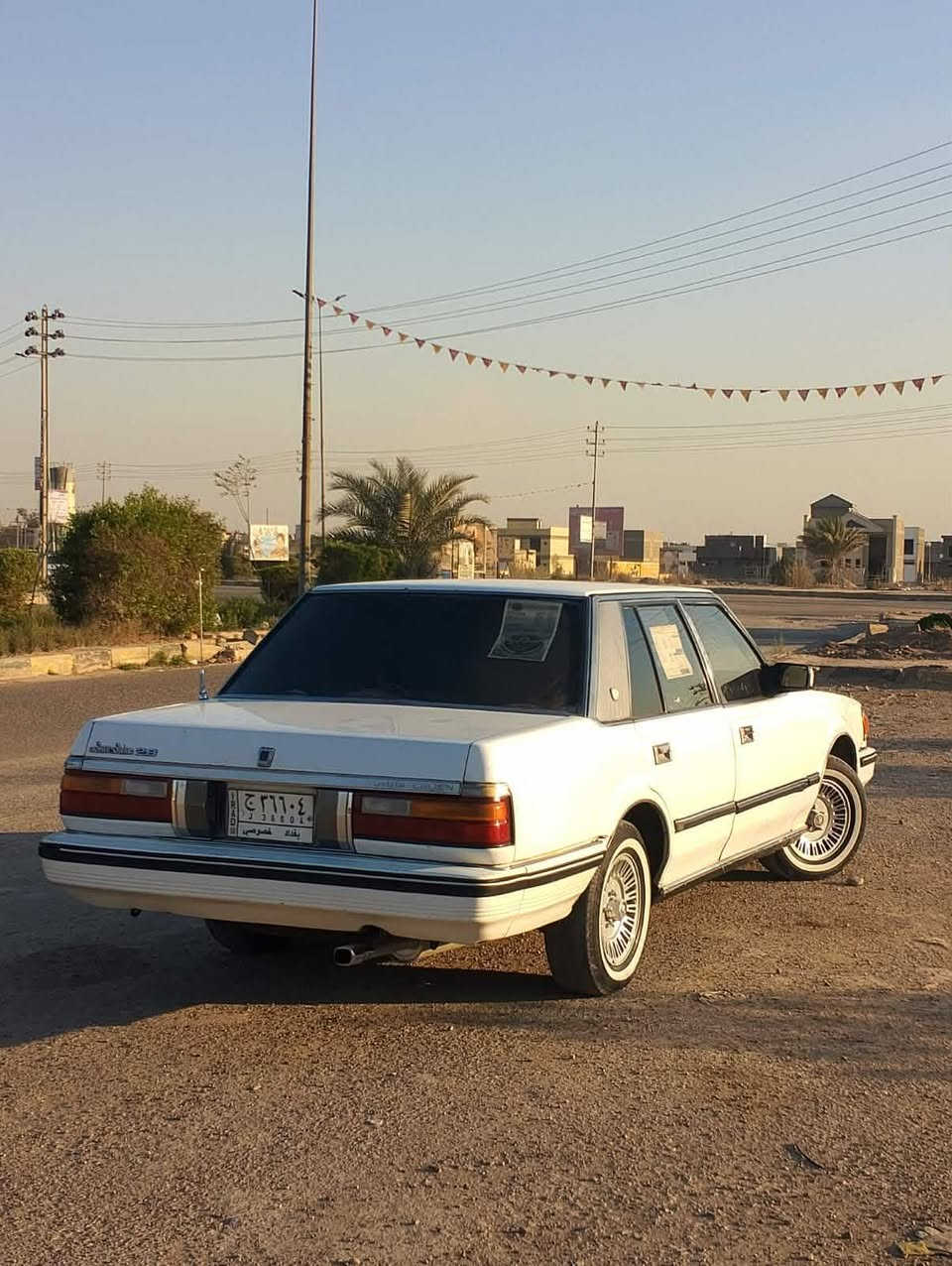 سوبر موديل 86 رقم بغداد مكينة بلادية كير اوتماتيك السيارة جاهزة تبريد شغال تخم تاير مكينة كير كهربائيات كلها شغالة سعرها45وبيها مجال وسونارها موجود بلمنشور 
مكاني واسط العزيزية 
***********
اخوان هاي تفاصيل كاملة وسونار لاتخابرني تكلي شبيها
