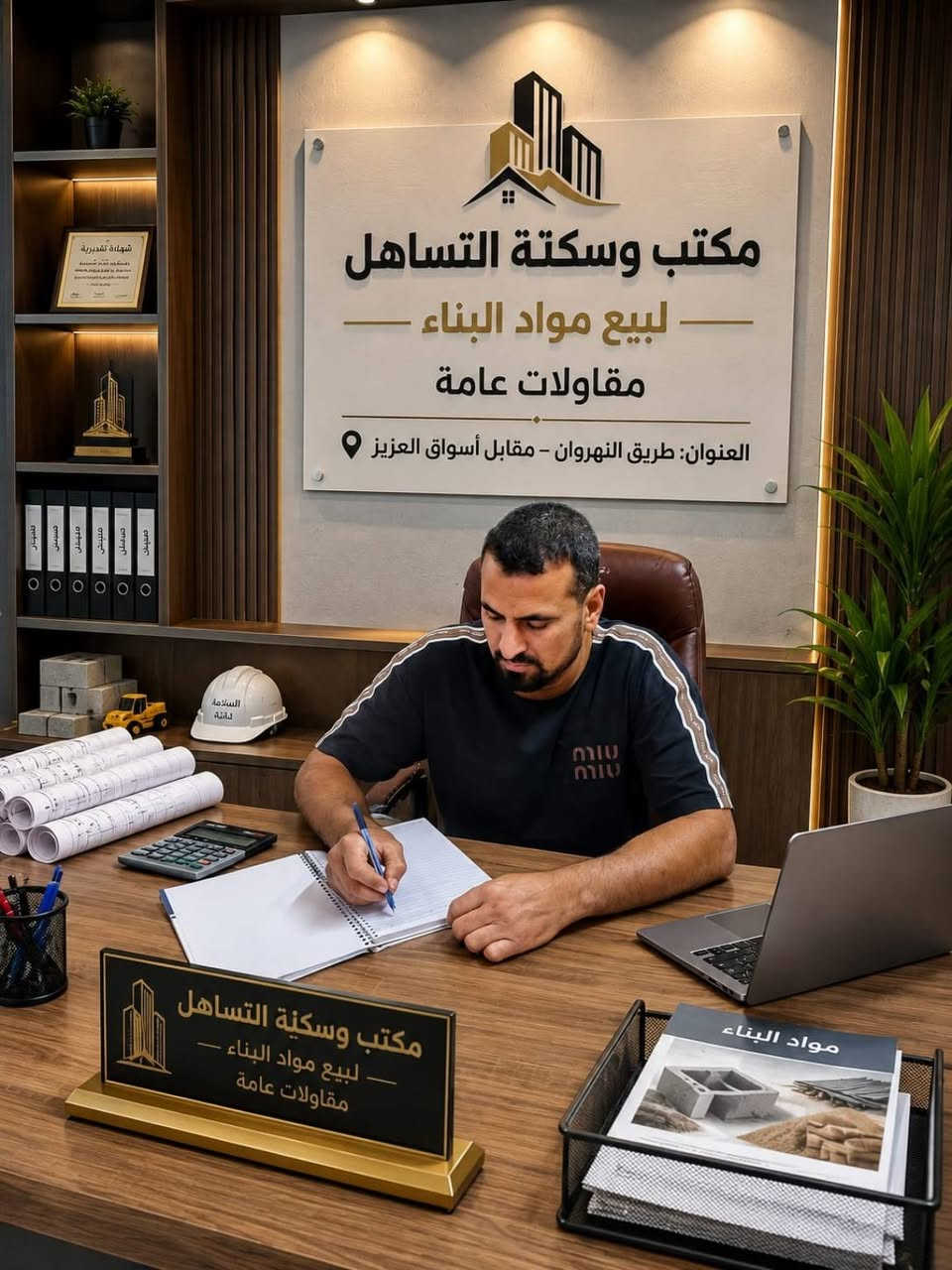 السلام عليكم مكتب وسكله التساهل لبيع مواد البناء حصو ورمل وبلوك للاتصال *********** تقاطع النهروان مقابيل اسواق العزيز
